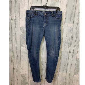 Silver Jeans Co Ladies Size 16 Suki Mid Super Stretch Skinny Denim Blue Jeans